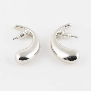 Nordstrom Curved Silver Earrings